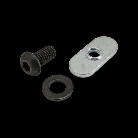 M6-1.00 Socket Head Cap Screw, Button, Blue Zinc Plated Steel, 12 mm Length MPN:75-3518