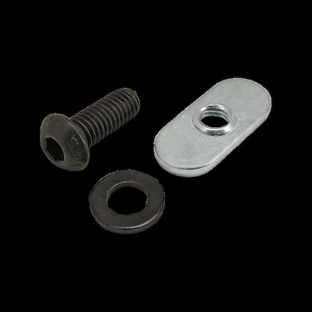 M6-1.00 Socket Head Cap Screw, Button, Blue Zinc Plated Steel, 16 mm Length MPN:75-3519