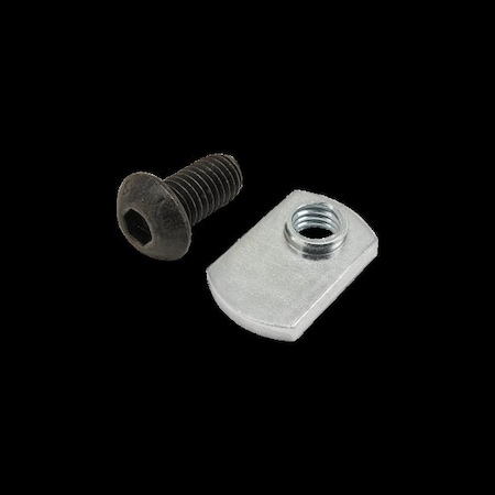 M8-1.25 Socket Head Cap Screw, Button, Black Zinc Plated Steel, 16 mm Length MPN:75-3526