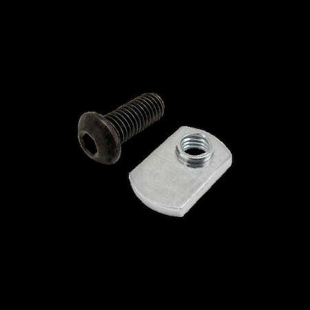 M8-1.25 Socket Head Cap Screw, Button, Black Zinc Plated Steel, 20 mm Length MPN:75-3527
