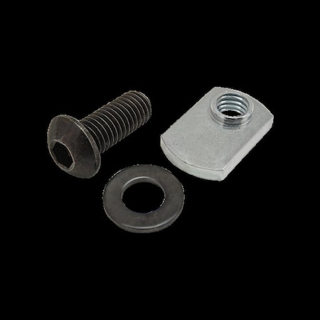 M8-1.25 Socket Head Cap Screw, Button, Black Zinc Plated Steel, 20 mm Length MPN:75-3529