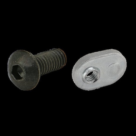 M4-0.70 Socket Head Cap Screw, Button, Black Zinc Plated Steel, 10 mm Length MPN:75-3537