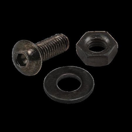 M4-0.70 Socket Head Cap Screw, Button, Black Zinc Plated Steel, 12 mm Length MPN:75-3538