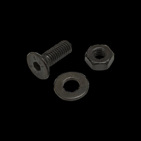 M4-0.70 Socket Head Cap Screw, Flat, Black Zinc Plated Steel, 12 mm Length MPN:75-3562