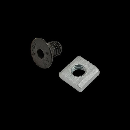M5-0.80 Socket Head Cap Screw, Flat, Black Zinc Plated Steel, 8 mm Length MPN:75-3571