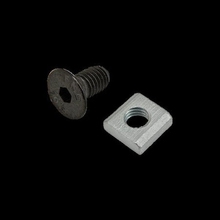 M5-0.80 Socket Head Cap Screw, Flat, Black Zinc Plated Steel, 10 mm Length MPN:75-3572
