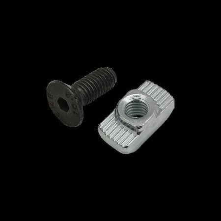 M5-0.80 Socket Head Cap Screw, Flat, Black Zinc Plated Steel, 14 mm Length MPN:75-3574