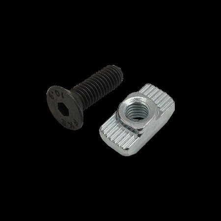 M5-0.80 Socket Head Cap Screw, Flat, Black Zinc Plated Steel, 16 mm Length MPN:75-3575