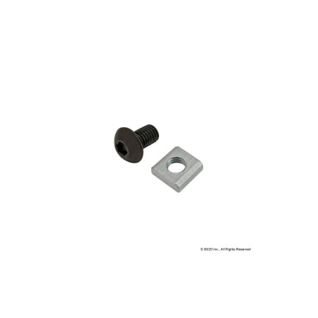 M5-0.80 Socket Head Cap Screw, Button, Black Zinc Plated Steel, 8 mm Length MPN:75-3581
