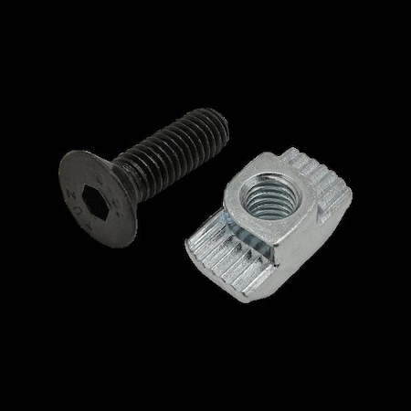 M6-1.00 Socket Head Cap Screw, Flat, Black Zinc Plated Steel, 20 mm Length MPN:75-3588
