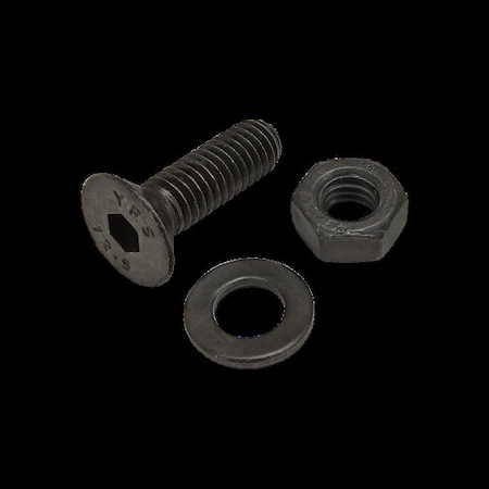 M6-1.00 Socket Head Cap Screw, Flat, Black Zinc Plated Steel, 20 mm Length MPN:75-3589