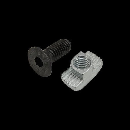 M6-1.00 Socket Head Cap Screw, Flat, Black Zinc Plated Steel, 16 mm Length MPN:75-3591