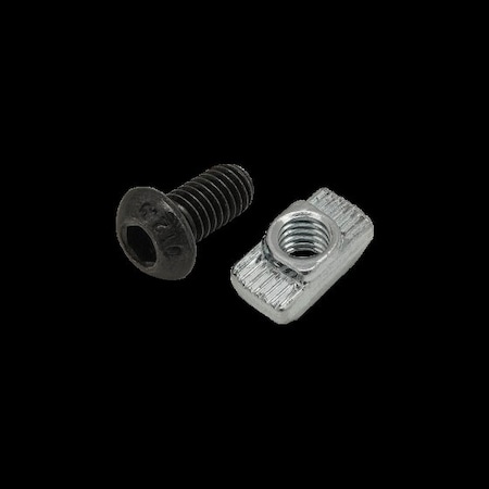 M6-1.00 Socket Head Cap Screw, Button, Blue Zinc Plated Steel, 12 mm Length MPN:75-3600