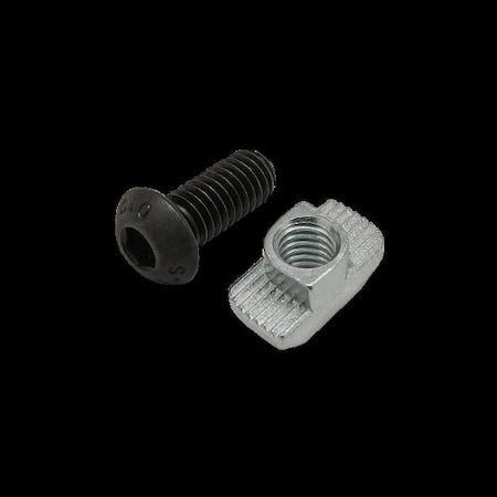 M6-1.00 Socket Head Cap Screw, Button-Head, Black Zinc Plated Steel, 14 mm Length MPN:75-3601