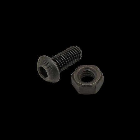 M6-1.00 Socket Head Cap Screw, Button, Black Zinc Plated Steel, 14 mm Length MPN:75-3603