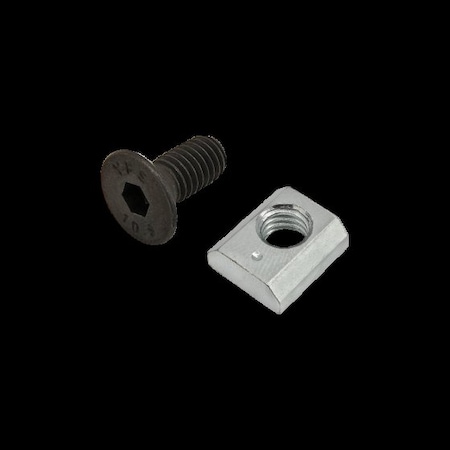 M6-1.00 Socket Head Cap Screw, Flat, Black Zinc Plated Steel, 14 mm Length MPN:75-3616