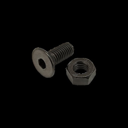 M8-1.25 Socket Head Cap Screw, Flat, Black Zinc Plated Steel, 20 mm Length MPN:75-3617