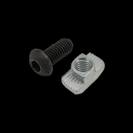 M6-1.00 Socket Head Cap Screw, Button, Black Zinc Plated Steel, 14 mm Length MPN:75-3622