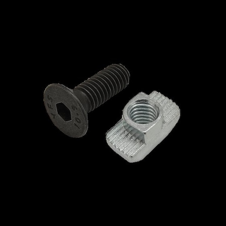 M6-1.00 Socket Head Cap Screw, Flat, Black Zinc Plated Steel, 18 mm Length MPN:75-3628