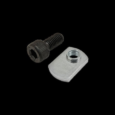 M8-1.25 Socket Head Cap Screw, Black Zinc Plated Steel, 18 mm Length MPN:75-3634