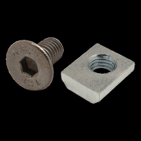 M6-1.00 Socket Head Cap Screw, Flat, Plain Stainless Steel, 12 mm Length MPN:75-3639