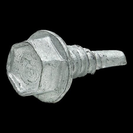 Self-Drilling Screw, 1/4-14 x 3/4 in, Zinc Plated Steel External Hex Drive MPN:9307