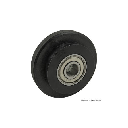 Roller Wheel 47 Slot8 Nylon Blk MPN:12020
