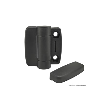 Standard Hinge W/Cover Caps Nylon Blk MPN:12162