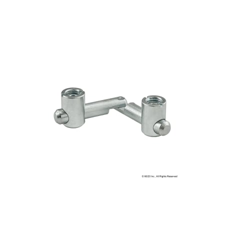 Miter Connector, Steel, Bright, 22 mm MPN:13193