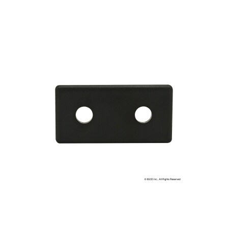 End Cap Black W/Push-Ins 1020 MPN:2025-PLAIN