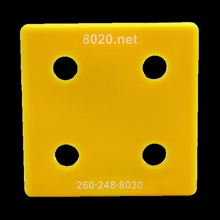 End Cap Yellow W/Push-Ins 2020 MPN:2028YEL
