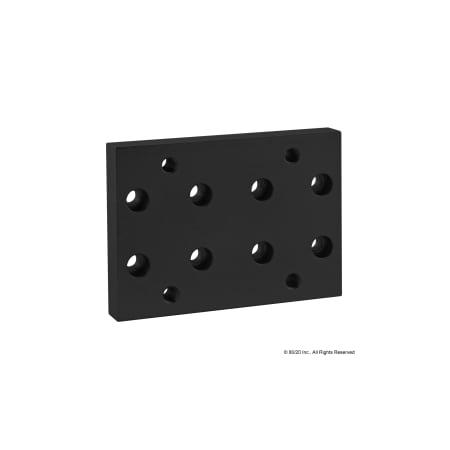 Blk Heavy Duty Flange Mt Caster Plate MPN:2147-BLACK