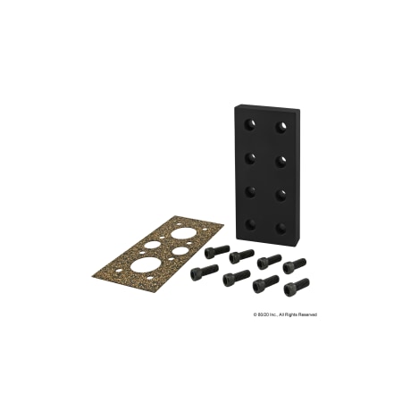 Pressure Manifold Stopper Plate, 8 Hole MPN:2163-BLACK