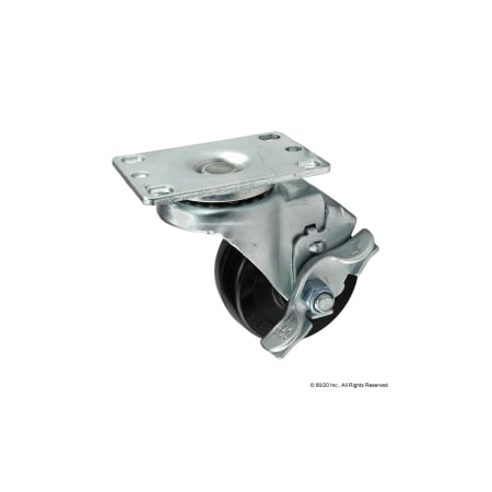 Flange Mount, Swivel Caster, Brake, 3
