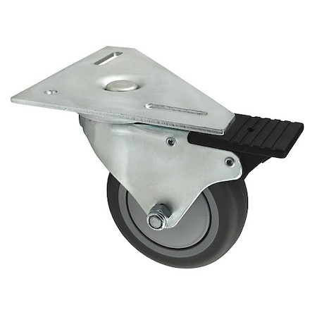 Triangular, Top Plate Caster, Brake, 4