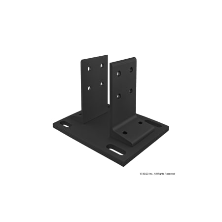 Black Floor Mount Base Plate For 3030 MPN:2410-BLACK