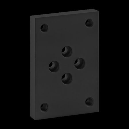 Flange Mount Caster Base Plate, 10 S MPN:2419-BLACK