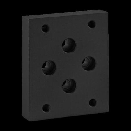 Flange Mount Caster Base Plate, 15 S MPN:2426-BLACK