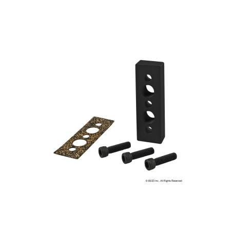 Blk 5 Hole Rectang Press Manifold Plt MPN:2447-BLACK