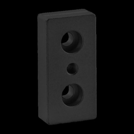 Ctr Tap Base Plate, 25mm X 50mm W/M6 Tap MPN:25-2128-BLACK