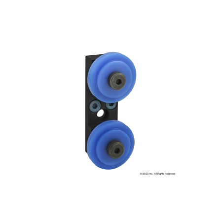 Dual Roller Wheel Bracket Assembly MPN:25-2751-BLACK