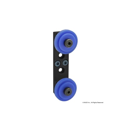 Dual Roller Wheel Bracket Assembly MPN:25-2753-BLACK