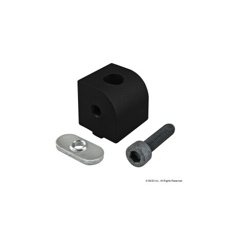 Black 25 S 90 Deg Right Angle Living Nub MPN:25-4026-BLACK