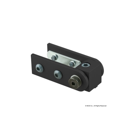 Rt Ang 0 Deg Living Hinge W/Strt Arms MPN:25-4028-BLACK