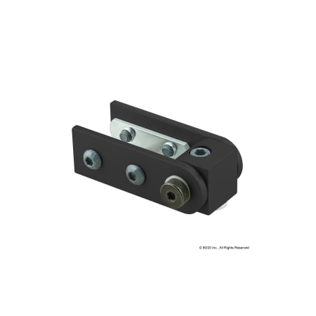 Rt Angle 90 Deg Living Hinge W/Strt Arms MPN:25-4029-BLACK