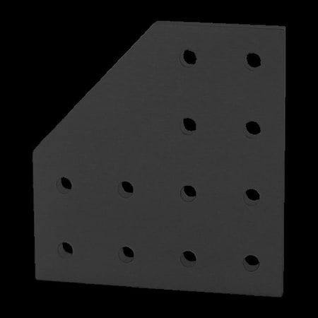 Black 25 S 12 Hole 90 Deg Joining Plate MPN:25-4128-BLACK