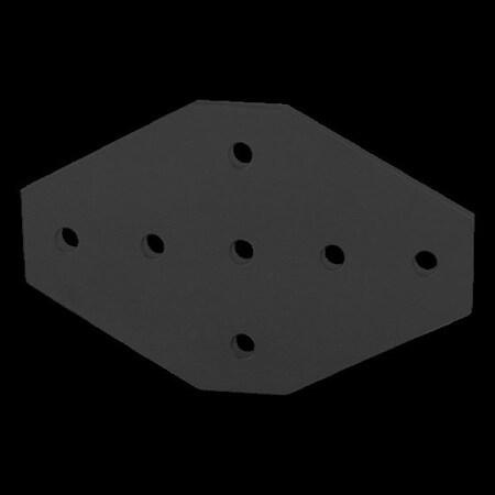 Black 25 S 7 Hole Cross Joining Plate MPN:25-4135-BLACK
