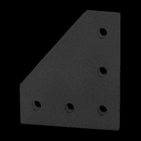 JoiningPlate, Aluminum, Black, 75mm, 4mm MPN:25-4151-BLACK