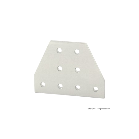 TeeJoiningPlate, Aluminum, Silver, 75mm, 4mm MPN:25-4155