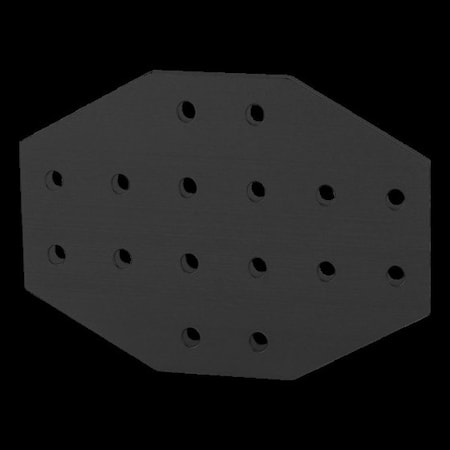 Black 25 S 16 Hole Cross Joining Plate MPN:25-4170-BLACK